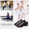 imageStelle Jazz Shoes for Women Men Leather Upper Slipon Dance Shoes UnisexBlack
