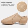 imageStelle Jazz Shoes for Women Men Leather Upper Slipon Dance Shoes UnisexTan