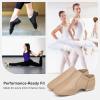 imageStelle Jazz Shoes for Women Men Leather Upper Slipon Dance Shoes UnisexTan
