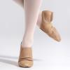 imageStelle Jazz Shoes for Women Men Leather Upper Slipon Dance Shoes UnisexTan