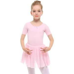 imageStelle ToddlerGirls Short Sleeve Tutu Dress Ballet Leotard for Dance BP M56Y