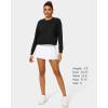 imageStelle Cropped Sweatshirts for Women Cotton Long Sleeve Crop Tops Crewneck Pullover Oversized SweaterBlack