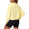 imageStelle Cropped Sweatshirts for Women Cotton Long Sleeve Crop Tops Crewneck Pullover Oversized SweaterPina Colada