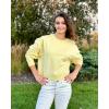 imageStelle Cropped Sweatshirts for Women Cotton Long Sleeve Crop Tops Crewneck Pullover Oversized SweaterPina Colada