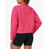 imageStelle Cropped Sweatshirts for Women Cotton Long Sleeve Crop Tops Crewneck Pullover Oversized SweaterWatermelon Sugar
