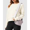 imageStelle Cropped Sweatshirts for Women Cotton Raglan Sleeve Crop Tops Crewneck Pullover Sweat ShirtsAoff White