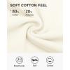 imageStelle Cropped Sweatshirts for Women Cotton Raglan Sleeve Crop Tops Crewneck Pullover Sweat ShirtsAoff White