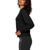 imageStelle Cropped Sweatshirts for Women Cotton Raglan Sleeve Crop Tops Crewneck Pullover Sweat ShirtsBlack
