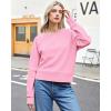 imageStelle Cropped Sweatshirts for Women Cotton Raglan Sleeve Crop Tops Crewneck Pullover Sweat ShirtsBubblegum