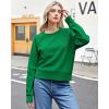 imageStelle Cropped Sweatshirts for Women Cotton Raglan Sleeve Crop Tops Crewneck Pullover Sweat ShirtsKelly Green
