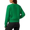 imageStelle Cropped Sweatshirts for Women Cotton Raglan Sleeve Crop Tops Crewneck Pullover Sweat ShirtsKelly Green