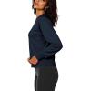 imageStelle Cropped Sweatshirts for Women Cotton Raglan Sleeve Crop Tops Crewneck Pullover Sweat ShirtsNavy