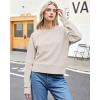 imageStelle Cropped Sweatshirts for Women Cotton Raglan Sleeve Crop Tops Crewneck Pullover Sweat ShirtsOat Milk
