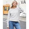 imageStelle Cropped Sweatshirts for Women Cotton Raglan Sleeve Crop Tops Crewneck Pullover Sweat ShirtsUltra Light Grey