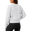 imageStelle Cropped Sweatshirts for Women Cotton Raglan Sleeve Crop Tops Crewneck Pullover Sweat ShirtsUltra Light Grey