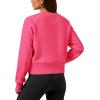 imageStelle Cropped Sweatshirts for Women Cotton Raglan Sleeve Crop Tops Crewneck Pullover Sweat ShirtsWatermelon Sugar
