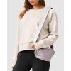 imageStelle Cropped Sweatshirts for Women Cotton Raglan Sleeve Crop Tops Crewneck Pullover Sweat ShirtsWhite Beige