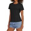imageStelle Women T Shirts Crew Neck Short Sleeve Shirts Soft Summer Classic Fit TeesBlack
