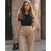 imageStelle Women T Shirts Crew Neck Short Sleeve Shirts Soft Summer Classic Fit TeesBlack