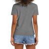 imageStelle Women T Shirts Crew Neck Short Sleeve Shirts Soft Summer Classic Fit TeesDark Grey