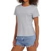 imageStelle Women T Shirts Crew Neck Short Sleeve Shirts Soft Summer Classic Fit TeesGrey