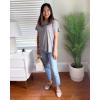 imageStelle Women T Shirts Crew Neck Short Sleeve Shirts Soft Summer Classic Fit TeesGrey