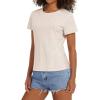 imageStelle Women T Shirts Crew Neck Short Sleeve Shirts Soft Summer Classic Fit TeesOat Milk