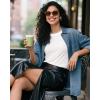 imageStelle Women T Shirts Crew Neck Short Sleeve Shirts Soft Summer Classic Fit TeesOffwhite