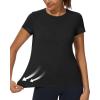 imageStelle Womens Modal Soft Crewneck Short Sleeve T Shirts Summer Casual Basic Tops TeesBlack