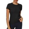 imageStelle Womens Modal Soft Crewneck Short Sleeve T Shirts Summer Casual Basic Tops TeesBlack