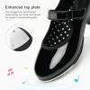 imageStelle Tap Shoes for Girls Boys Patent Leather Detachable Bow Dance ShoesToddlerLittle KidBig KidBlack