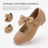 imageStelle Tap Shoes for Girls Boys Patent Leather Detachable Bow Dance ShoesToddlerLittle KidBig KidTan