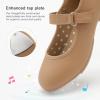 imageStelle Tap Shoes for Girls Boys Patent Leather Detachable Bow Dance ShoesToddlerLittle KidBig KidTan