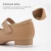 imageStelle Tap Shoes for Girls Boys Patent Leather Detachable Bow Dance ShoesToddlerLittle KidBig KidTan