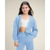 imageStelle Girls Athletic Sweatsuit 2 Pieces Sweatshirts and Pant Long Sleeve Zip Up with Pockets Outfits SetBlue