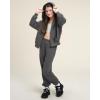 imageStelle Girls Athletic Sweatsuit 2 Pieces Sweatshirts and Pant Long Sleeve Zip Up with Pockets Outfits SetCharcoal