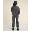 imageStelle Girls Athletic Sweatsuit 2 Pieces Sweatshirts and Pant Long Sleeve Zip Up with Pockets Outfits SetCharcoal
