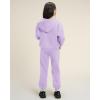 imageStelle Girls Athletic Sweatsuit 2 Pieces Sweatshirts and Pant Long Sleeve Zip Up with Pockets Outfits SetLavender