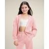 imageStelle Girls Athletic Sweatsuit 2 Pieces Sweatshirts and Pant Long Sleeve Zip Up with Pockets Outfits SetPink