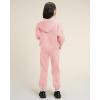 imageStelle Girls Athletic Sweatsuit 2 Pieces Sweatshirts and Pant Long Sleeve Zip Up with Pockets Outfits SetPink