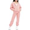imageStelle Girls Athletic Sweatsuit 2 Pieces Sweatshirts and Pant Long Sleeve Zip Up with Pockets Outfits SetPink