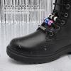 imageStelle Kids Boots Toddler Girl Boots DIY Combat Ankle Boots Side ZipperBlack