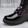 imageStelle Kids Boots Toddler Girl Boots DIY Combat Ankle Boots Side ZipperBlack Pat
