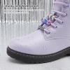 imageStelle Kids Boots Toddler Girl Boots DIY Combat Ankle Boots Side ZipperLilac