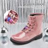 imageStelle Kids Boots Toddler Girl Boots DIY Combat Ankle Boots Side ZipperPink Glitter