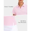 imageStelle Womens V Neck Golf Polo Shirts UPF 50 Short Sleeve Tennis Shirt Collared Workout Tops Quick DryCherry Blossom