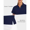 imageStelle Womens V Neck Golf Polo Shirts UPF 50 Short Sleeve Tennis Shirt Collared Workout Tops Quick DryNavy