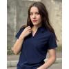 imageStelle Womens V Neck Golf Polo Shirts UPF 50 Short Sleeve Tennis Shirt Collared Workout Tops Quick DryNavy