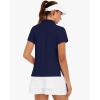 imageStelle Womens V Neck Golf Polo Shirts UPF 50 Short Sleeve Tennis Shirt Collared Workout Tops Quick DryNavy