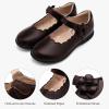 imageStelle Girls School Shoes Mary Jane Uniform Dress Flat Shoes Retro Style Oxford Church Music RecitalsLittleBig KidsBrown